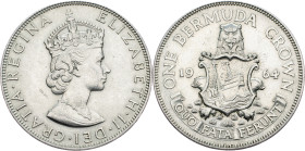Bermuda, 1 Crown 1964, London