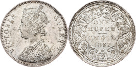 British India, 1 Rupee 1862