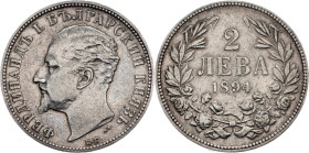 Bulgaria, 2 Leva 1894