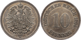Germany, 10 Pfennig 1874, C