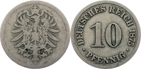 Germany, 10 Pfennig 1875, B