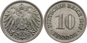 Germany, 10 Pfennig 1907, A