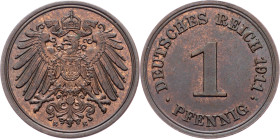 Germany, 1 Pfennig 1911, E