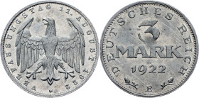 Germany, 3 Mark 1922, E