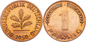 Germany, 1 Pfennig 1950, J