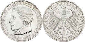 Germany, 5 Mark 1957, J