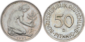 Germany, 50 Pfennig 1991, D