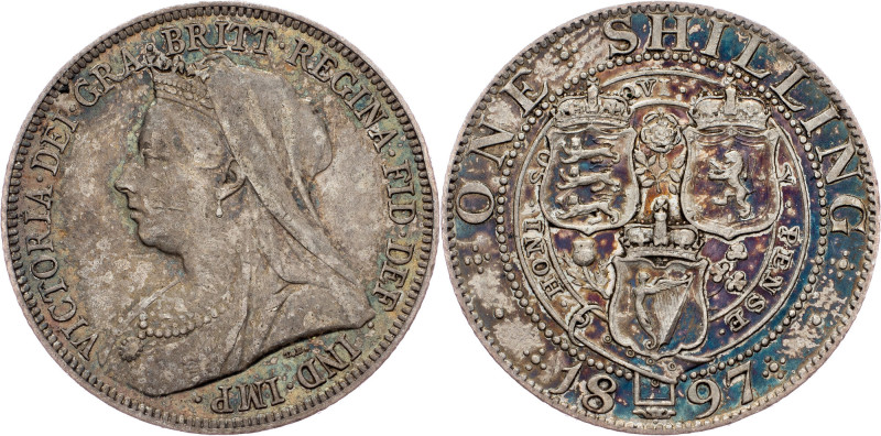 Great Britain, 1 Shilling 1897 Great Britain, 1 Shilling 1897, Ag|Beautiful toni...