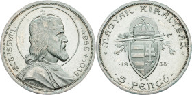 Hungary, 5 Pengo 1938, BP