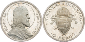 Hungary, 5 Pengo 1938, BP