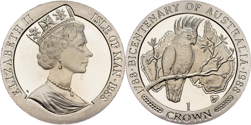 Isle of Man, 1 Crown 1988 Isle of Man, 1 Crown 1988, Copper-nickel|mint luster; ...