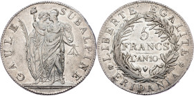 Italy, 5 Francs L’AN 10 (1801)