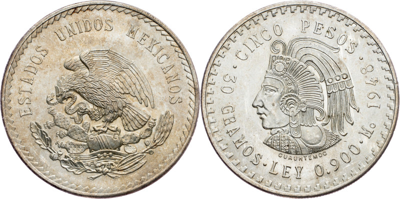Mexico, 5 Pesos 1948, Mexico Mexico, 5 Pesos 1948, Mexico, 30 g, Ag (900/1000), ...