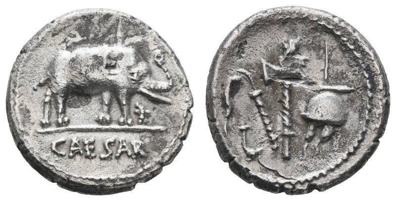 Antike Römer
Münzen Römische Republik Gaius Julius Caesar, Denar (3,80 g), 49-4...