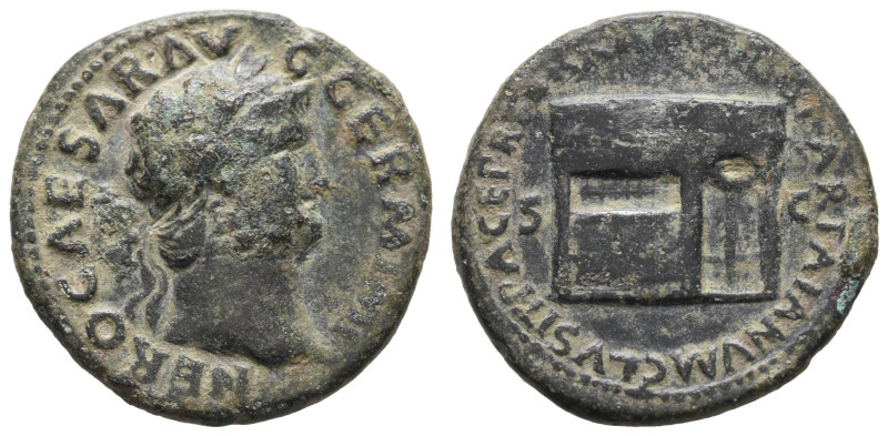 Antike Römer
Münzen Römische Kaiserzeit Nero, 62-68 v. Chr., As (9,53g ). Av.: ...