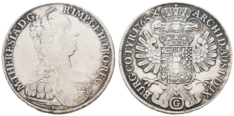 Münzen des Römisch Deutschen Reiches
 Taler, 1765, Maria Theresia, Günzburg 27....