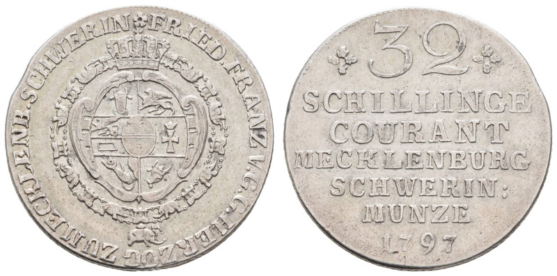 Deutschland bis 1800 Mecklenburg-Schwerin Herzogtum
 32 Schilling, 1797, Friedr...