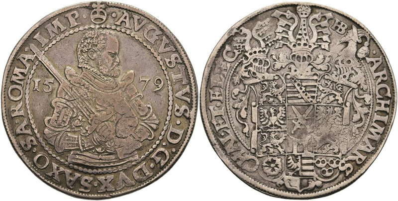 Deutschland bis 1800 Sachsen Albertinische Linie Kurfürstentum
 Taler, 1579, Au...