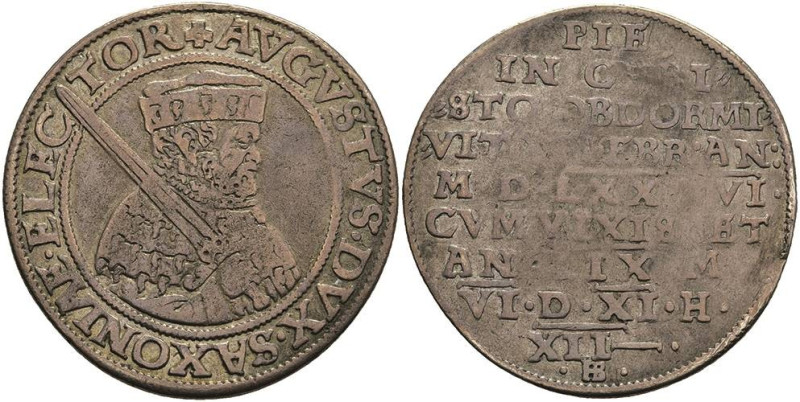 Deutschland bis 1800 Sachsen Albertinische Linie Kurfürstentum
 1/4 Taler, 1586...