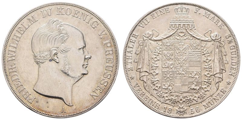 Deutschland 1800-1871 Preussen
 Doppeltaler, 1856, Friedrich Wilhelm IV., AKS 7...