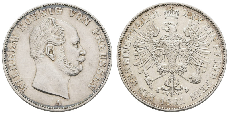 Deutschland 1800-1871 Preussen
 Taler, 1861, Wilhelm I., 18.45 g, AKS 97, J. 92...