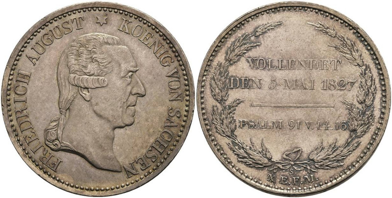 Deutschland 1800-1871 Sachsen
 Taler, 1827, Friedrich August I., auf seinen Tod...