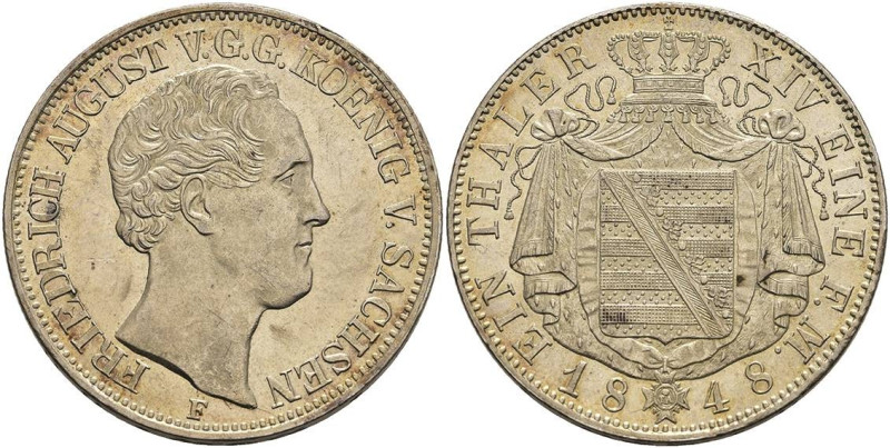 Deutschland 1800-1871 Sachsen
 Taler, 1848, Friedrich August II., AKS 99, J. 76...