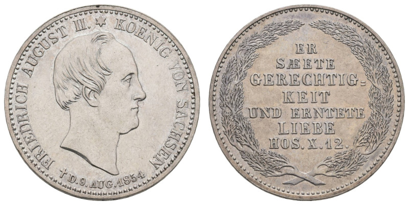 Deutschland 1800-1871 Sachsen
 1/3 Taler, Silber, 1854, Friedrich August II., a...