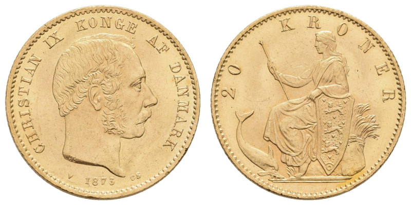 Europa und Übersee Dänemark
 20 Kroner, 1873, Kopenhagen, Christian IX., K.M. 7...