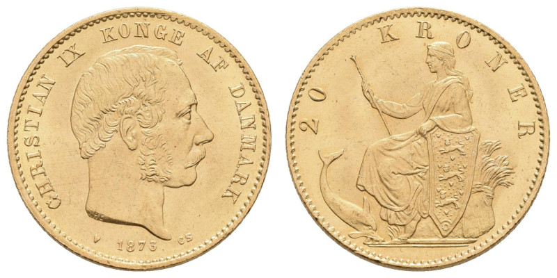 Europa und Übersee Dänemark
 20 Kroner, 1873, Kopenhagen, Christian IX., K.M. 7...