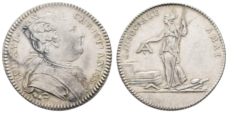 Europa und Übersee Frankreich
 Jeton (9.45g), Louis XVI., 1774-1793, Av.: Büste...