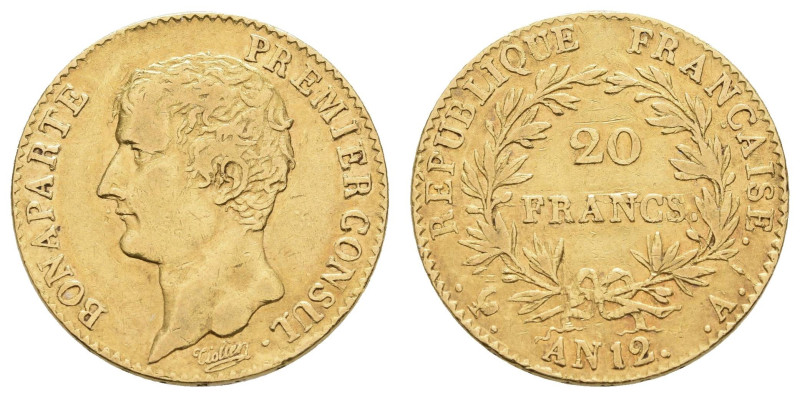 Europa und Übersee Frankreich
 20 Francs AN 12 (1803/1804), Napoléon als Konsul...