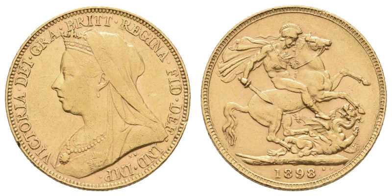 Europa und Übersee Grossbritannien
 Sovereign, 1898, Victoria, Fried. 396, kl. ...