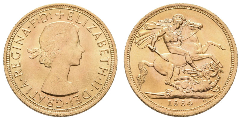 Europa und Übersee Grossbritannien
 Sovereign, 1964, Elisabeth II., London, K.M...