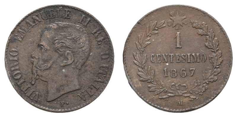 Europa und Übersee Italien
 1 Centesimo, 1867, Victor Emanuel II., Mailand, Ave...