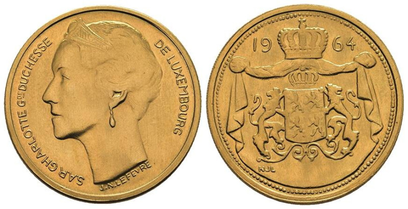 Europa und Übersee Luxemburg
 Goldmedaille (40 Francs), 1964, Charlotte, Probst...