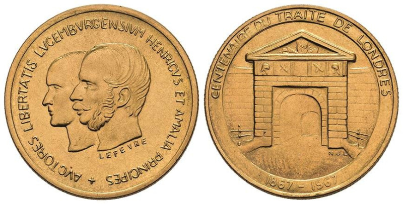 Europa und Übersee Luxemburg
 Goldmedaille (40 Francs), 1967, Probst 09 (10), z...