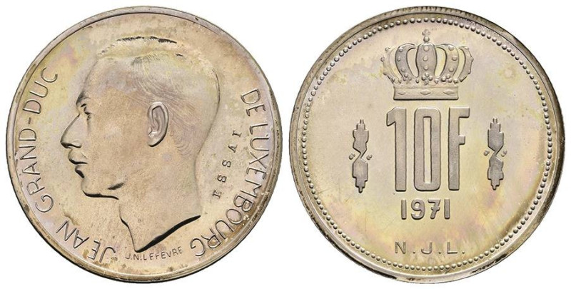 Europa und Übersee Luxemburg
 10 Francs, Silber, 1971, Essai, Jean. Probst L 39...