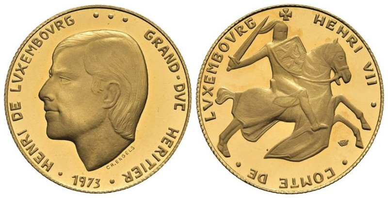 Europa und Übersee Luxemburg
 Goldmedaille (40 Francs), 1973, Probst 10 (11), P...