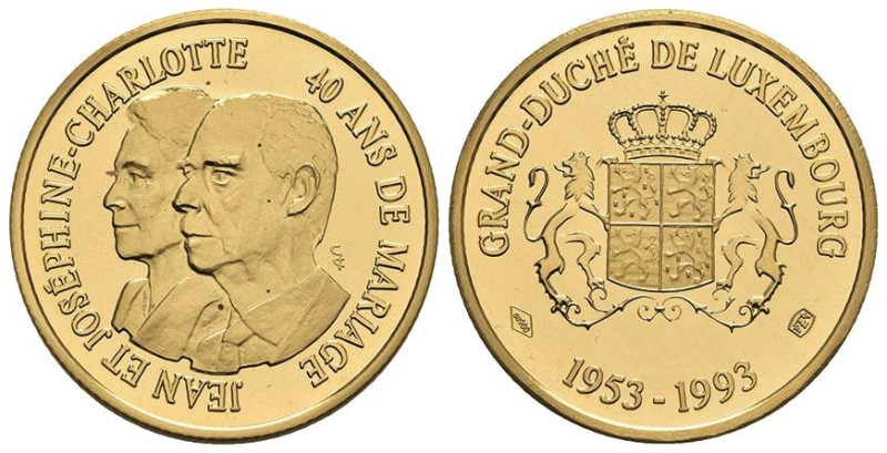 Europa und Übersee Luxemburg
 Goldmedaille (40 Francs), 1993, Probst 18, zaponi...