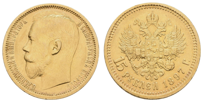 Europa und Übersee Russland Kaiserreich bis 1917
 15 Rubel, Gold, 1897, Nikolau...