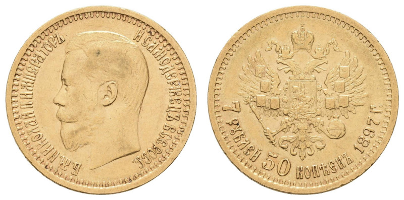 Europa und Übersee Russland Kaiserreich bis 1917
 7½ Rubel, Gold, 1897, Nikolau...