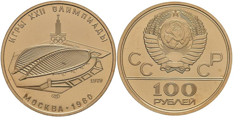 Europa und Übersee Russland Sowjetunion 1924-1991
 100 Rubel, 1/2 Gold, 1979, R...