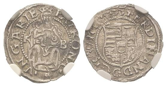 Europa und Übersee Ungarn
 Denar, 1555, KB, Ferdinand I., NGC MS 61.

Denariu...