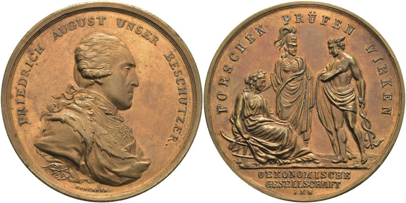 Medaillen Medaillen Deutschland vor 1900
 Sachsen, Friedrich August I., Bronzem...