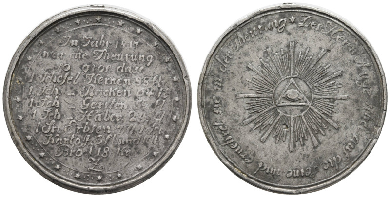 Medaillen Medaillen Deutschland vor 1900
 1817 16.590 g. Zinnmedaille auf die T...