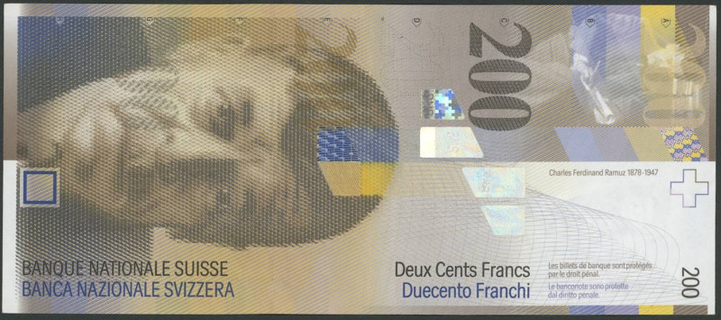 Banknoten Banknoten Europa
 200 CHF (14) 1996 14 sauber erhaltene Scheine, Schö...