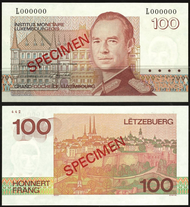 Banknoten Banknoten Europa
 Luxemburg, 2x 100 Francs, o. D (1986), Serie L, Spe...