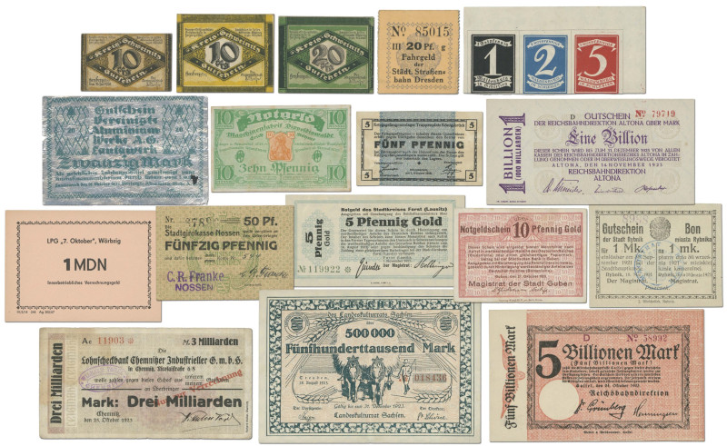 Banknoten Notgeld Scheine
 Feine alte Sammlung in 10 gut gefüllten Briefalben, ...