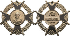 Auszeichnungen Weim. Rep. und Freikorps 1918/33
 Haeselerbund, Bundesverdienstkreuz 2. Klasse, versilberte Kupferlegierung, schwarz emailliertes Kreu...